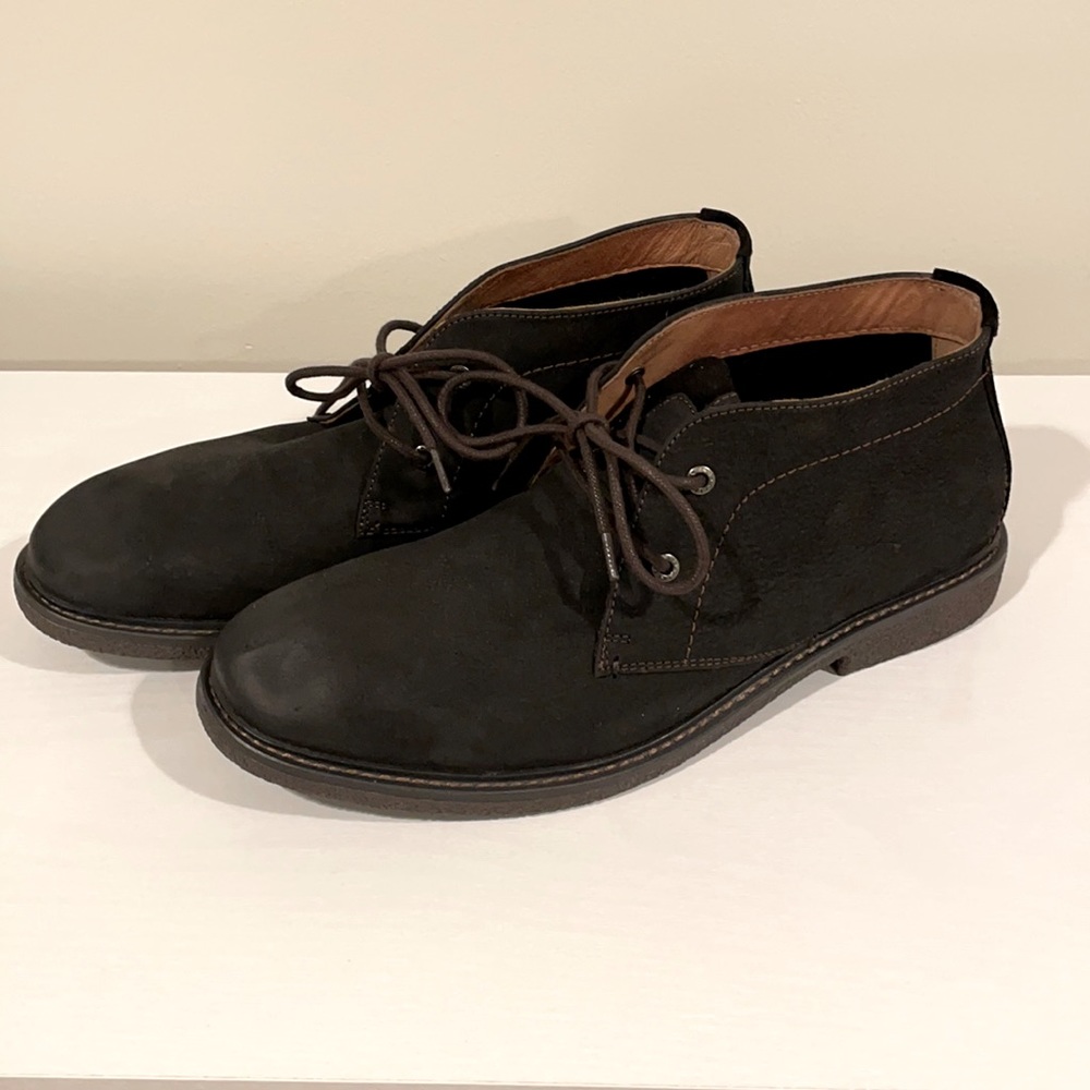 Men’s black leather mason chukka boot - size 11.5